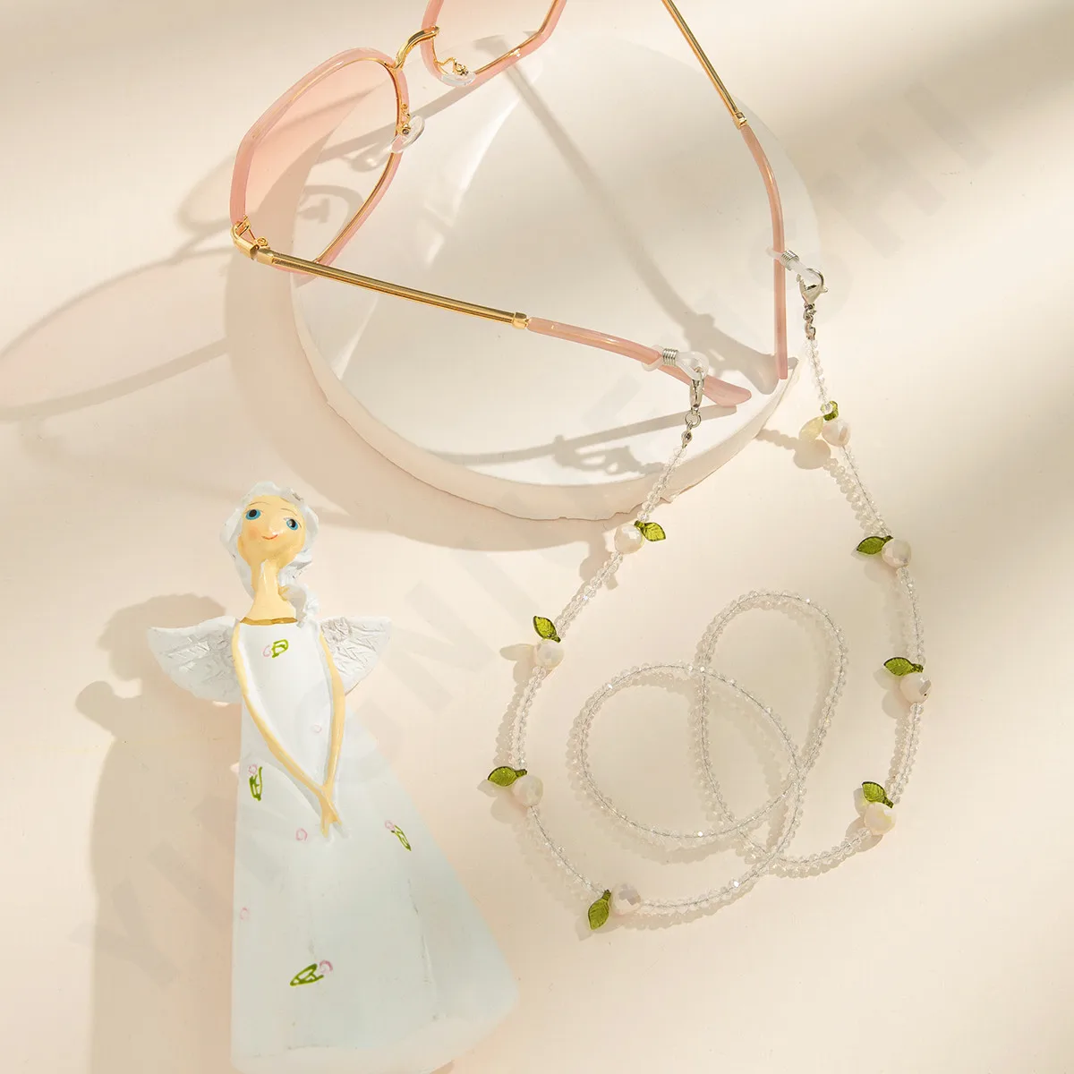 

Креативная акриловая цепочка для солнцезащитных очков с кристаллами, шнурок для маски с бусинами, держатель для маски, цепочка для очков, Мо...