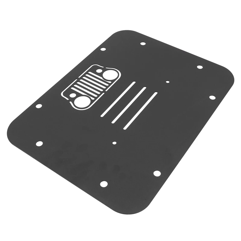 Spare Tire Carrier Delete Filler Plate Tramp Stamp Tailgate Vent-Plate Cover for 2007-2017 Jeep JK Wrangler & Unlimited |