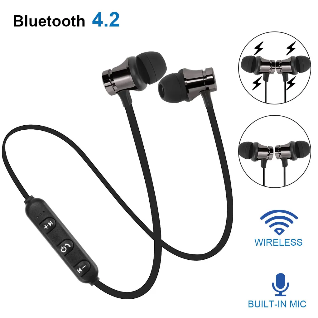 XT11 Bluetooth 4 2 наушники вкладыши Hands free шумоподавление Спорт Бег проводные с