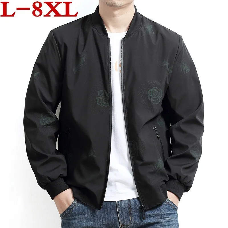 

7XL 2020 Plus size 8XL 6XL 5XL coat tide loose man big casual men's high quality jacket