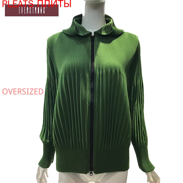 

Весенне-осенняя повседневная короткая куртка с поясом, женская зеленая куртка на молнии в европейском и американском стиле, однотонная Свободная куртка