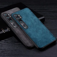 premium pu leathe phone case for xiaomi mi note 10 pro scratch resistant solid color cover for xiaomi mi note 10 lite case