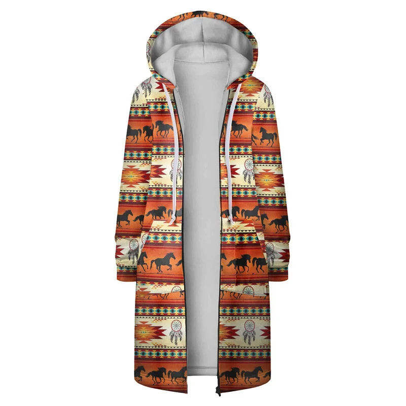 Зимнее теплое флисовое пальто с капюшоном женское длинное на молнии в стиле