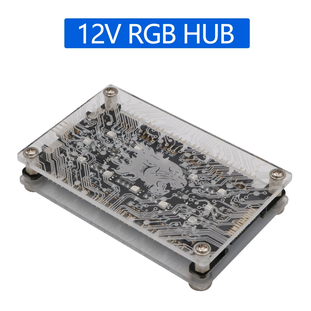 TISHRIC новая версия 12-Ways 12V RGB вентилятор Hub для ASUS/MSI 4-контактный светодиодный