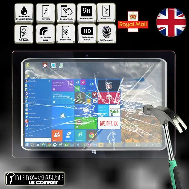 

Tablet Tempered Glass Screen Protector Cover For Fusion5 FWIN232 10"