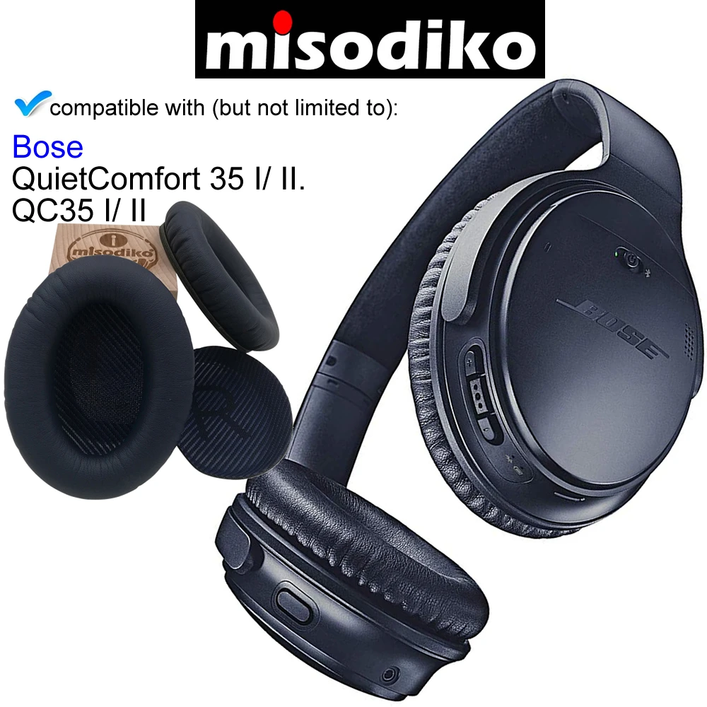 Замена misodiko амбушюры подушки для Bose Тихий комфорт 35(QC35) и quietкомфорт 35 II(QC35 II) вкладыши для наушников чашки