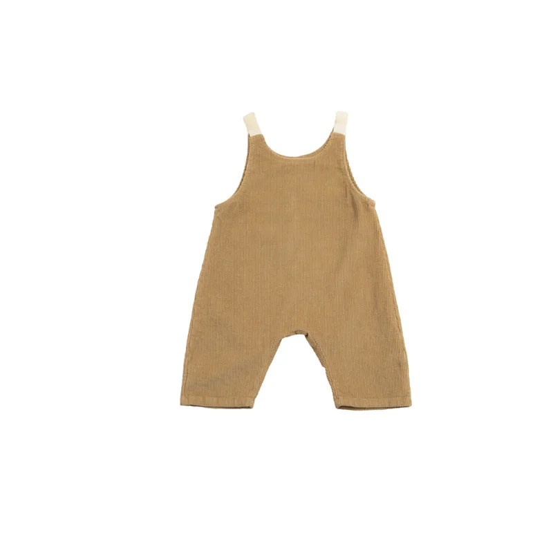 

Autumn boys and girls corduroy overseized overalls 2-6Y children soft loose casual suspender trousers