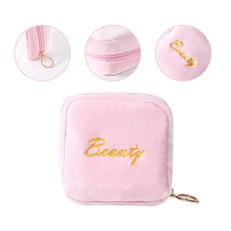 

Lipstick Storage Bag/cases With Zipper Portable Mini Cosmetic Bag For Outdoor Travel Orgnizer