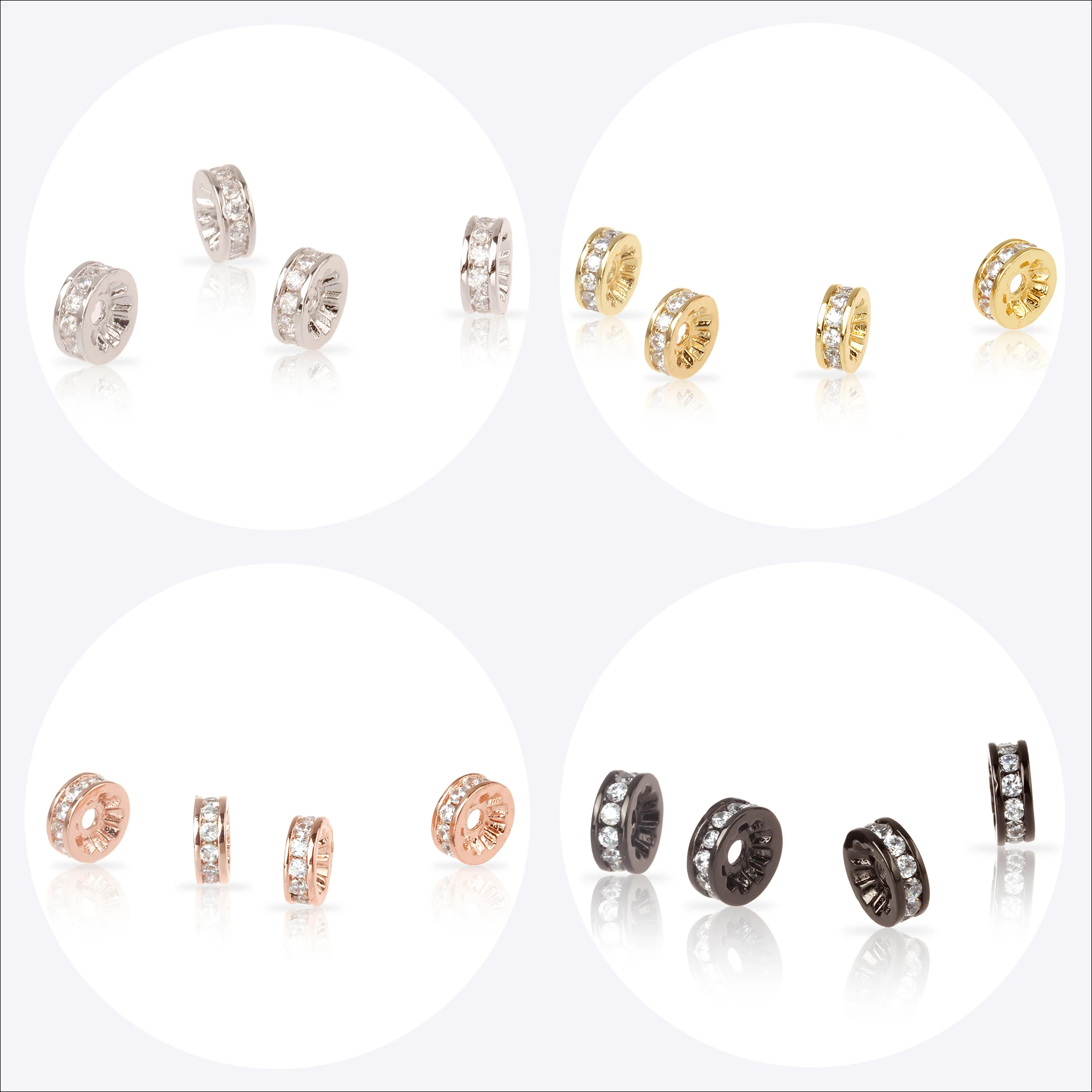 Бесплатная доставка 10 шт CZ бусины для изготовления ювелирных браслетов новейшие