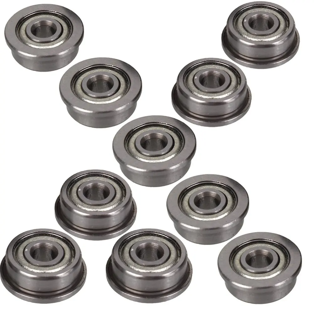 10Pcs Mini Single Flanged Ball Bearings Steel Material 3D Printer Accessory for 3D Printer Model High Resistance for Anet A8 A6