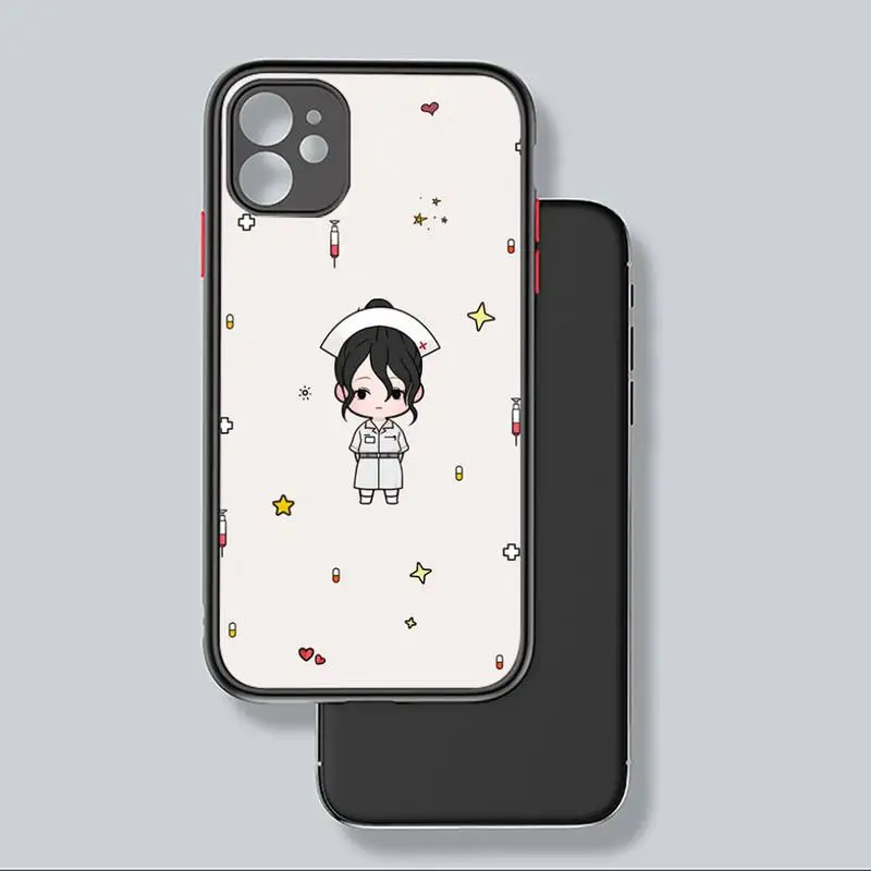 

Medicine Doctor Nurse Phone Case Matte Transparent for iPhone 7 8 11 12 s mini pro X XS XR MAX Plus coque
