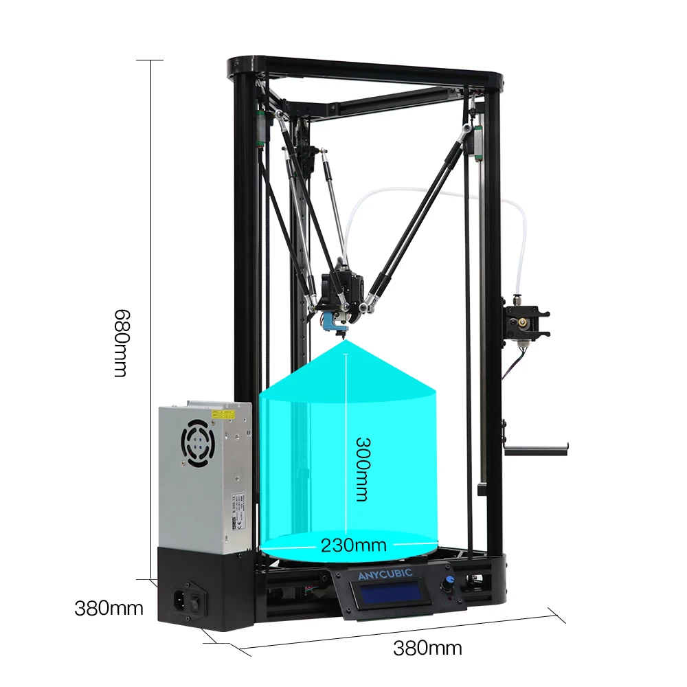 ANYCUBIC Kossel 3d Принтер шкив линейный плюс половина собранного большого размера 3D печати модуль автоматического выравнивания дешевые impresora 3d