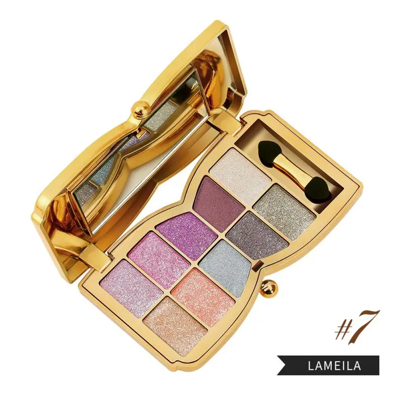 10 оттенков макияж тени для век Палитра мерцающие блестящие пигментированные