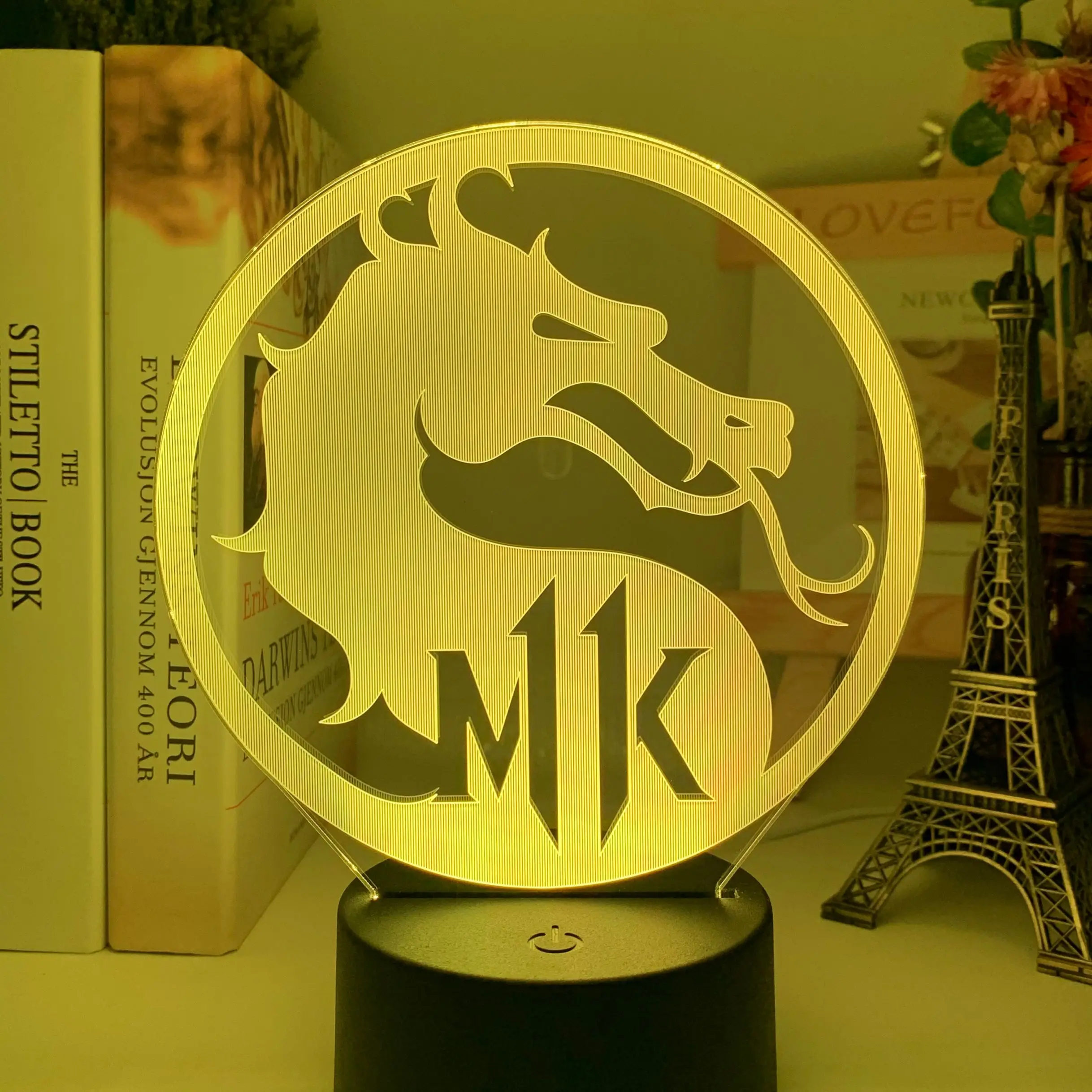 

3D LED Console Game Mortal Kombat 11 LOGO Kids Night Light LED Touch Sensor Color Changing Nightlight for Child Bedroom Decor