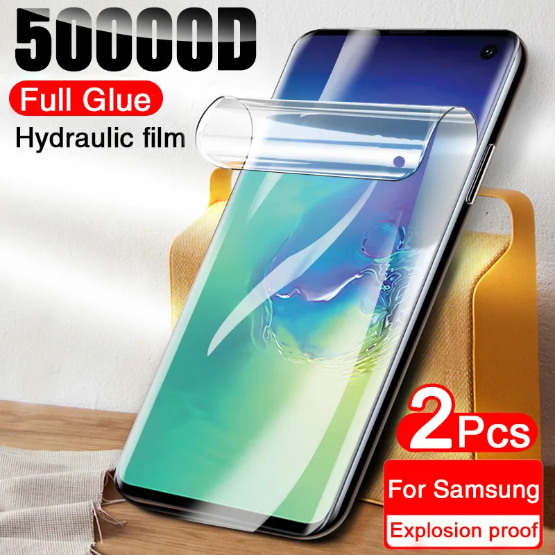 2 шт Гидрогелевая Защитная пленка для экрана Samsung Galaxy S10 S20 S21 S9 S8 Plus S10E A50 A51 A71 A70 A10 M51