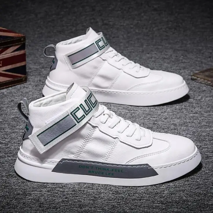 

Leather Casual Shoes Men Winter High Top Comfortable Fashion Shoes Outdoor Sneakers For Men Leisure Flats Shoe Zapatos De Hombre