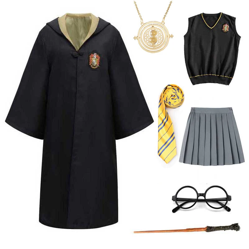 Унисекс детский и взрослый костюм Волшебная школьная форма грейнгер халат