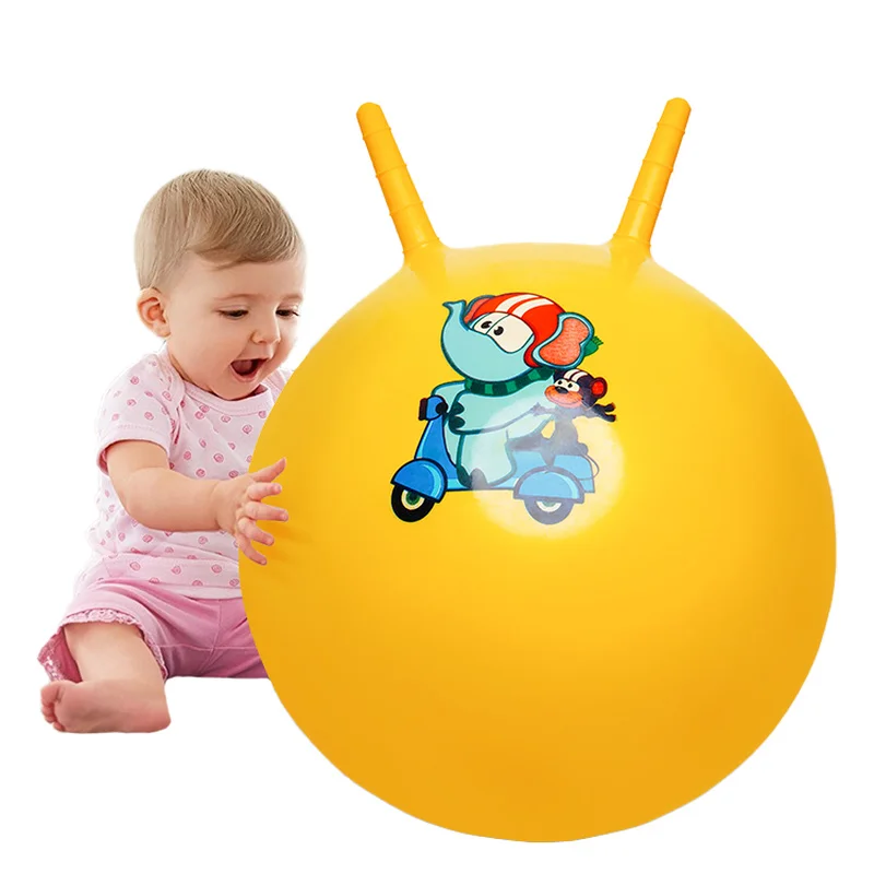 

Children's Bouncing Ball Outdoor Sports Toys Non-slip Handle Croissant Children Indoor and Outdoor Sports Games Interactive Toys