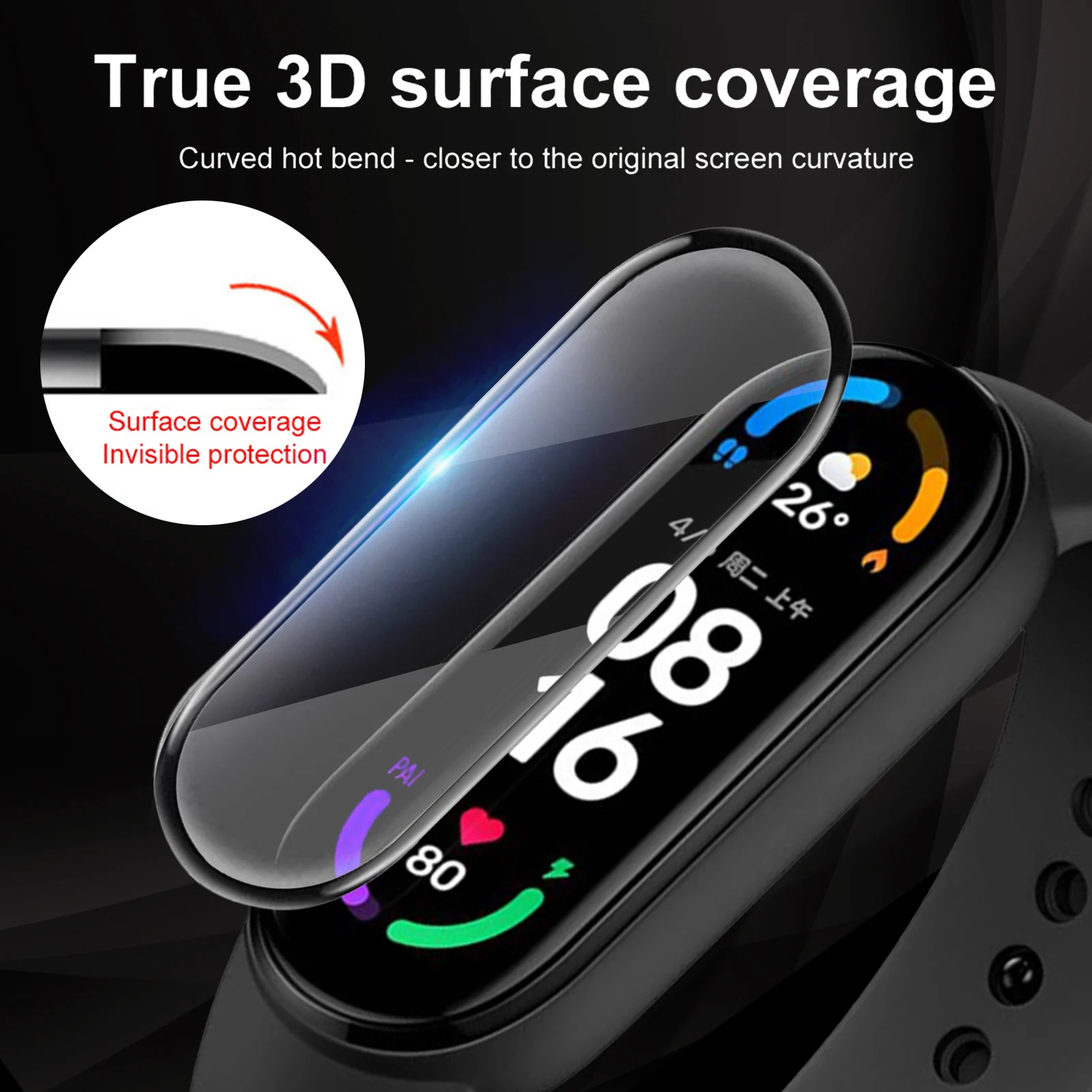 

2021 Film Anti Scratch Screen Protective For Xiaomi Mi Band 6 Screen Protector For Miband 6 Screen Cover Smart Watchband Film