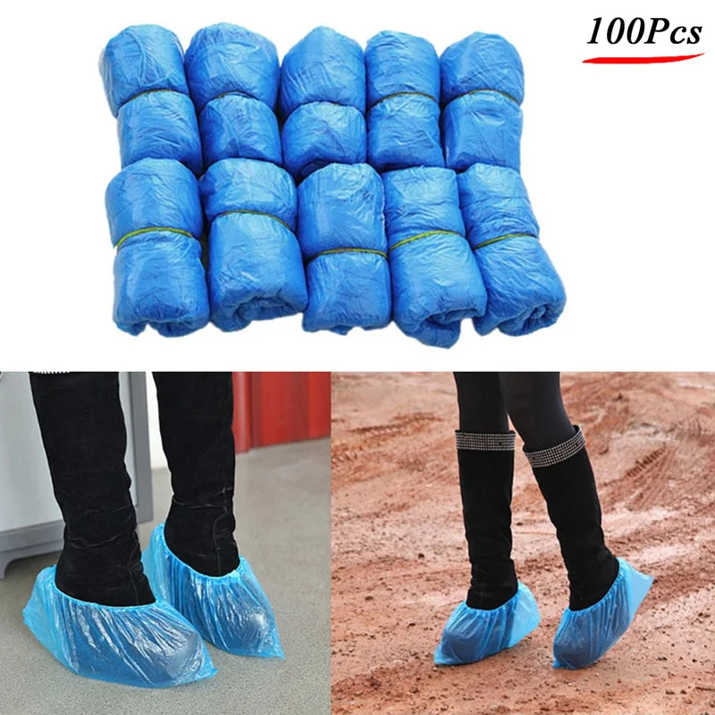

100Pcs Shoe Covers - Disposable Hygienic Boot Cover for Household, Construction, Workplace, Indoor Carpet Floor Protection