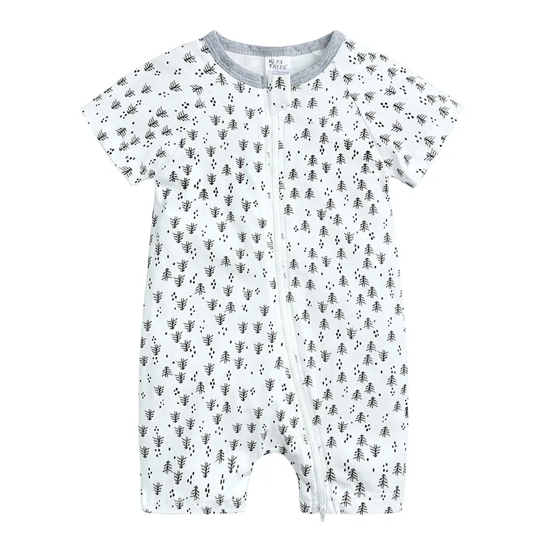 Peleles estampados para beb&eacute;s y ni&ntilde;as, Body de algod&oacute;n para reci&eacute;n nacidos, pijama de manga corta para ni&ntilde;os-1