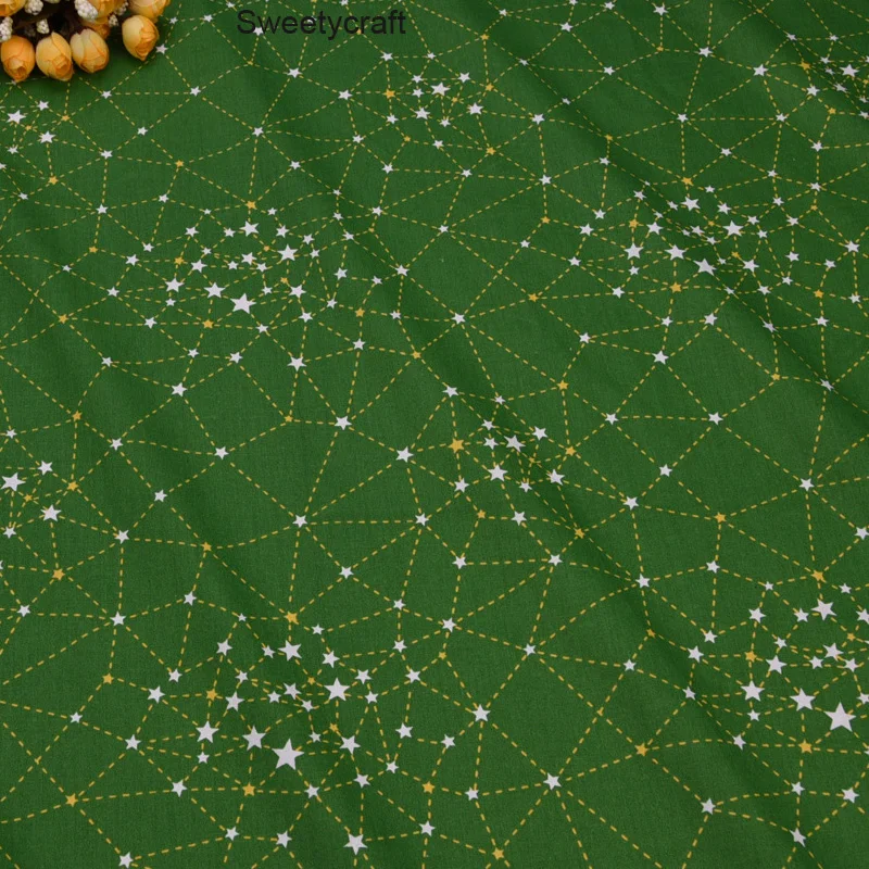 Детская хлопковая ткань с принтом голубая звезда Twill простыня для лоскутного