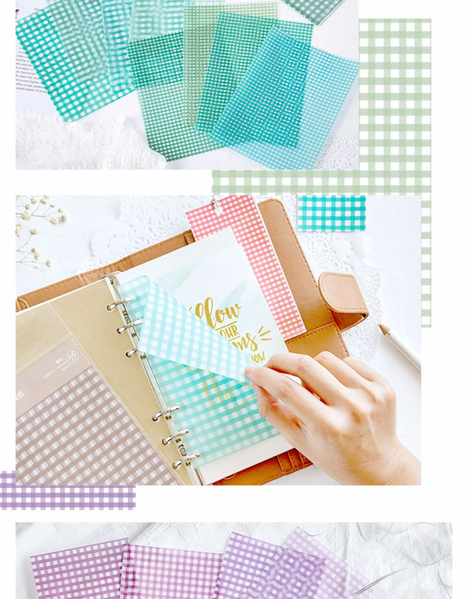 Винтажная цветная бумага пуля планировщик журнал декоративный блокнот цветная сетка фон блокнот DIY аксессуары канцелярские принадлежности
