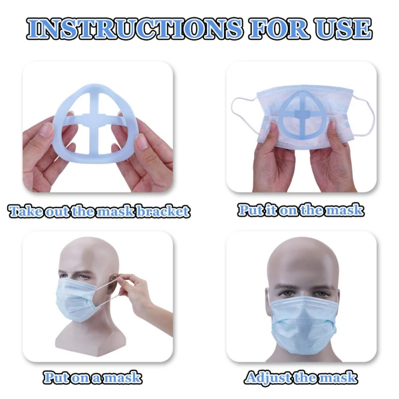 3D маска для лица внутренний кронштейн силиконовая внутренняя Опора рамка под рамкой губная помада