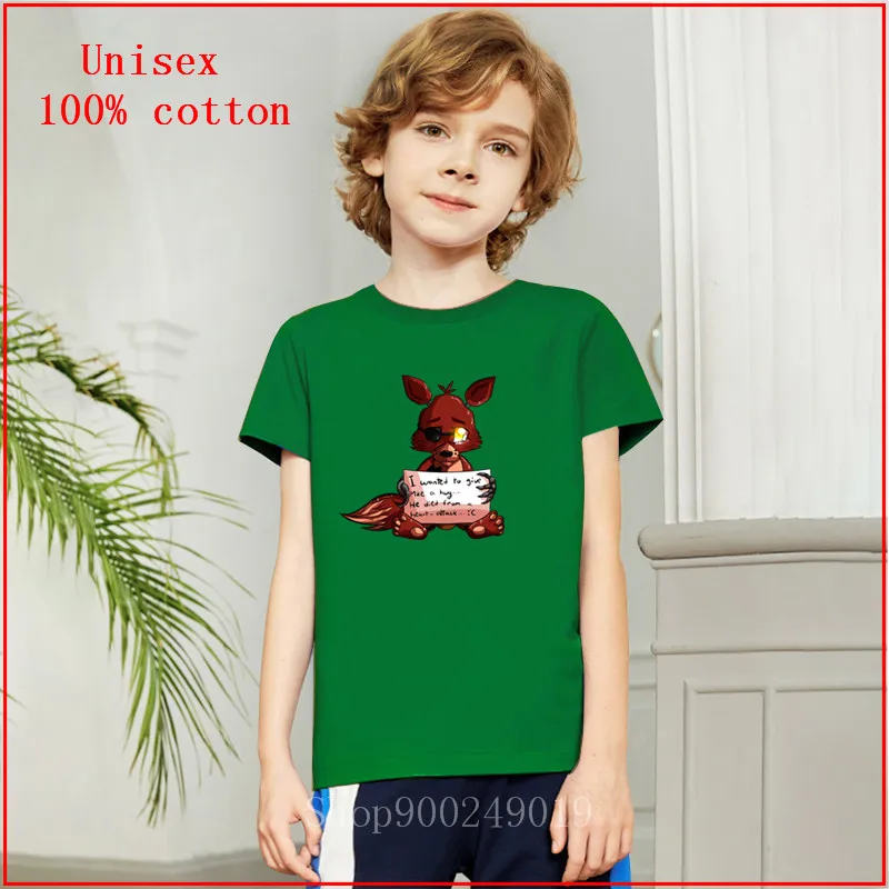 Новинка 2020 детская одежда футболка из чистого хлопка брендовая FNAF плюшевая Фокси