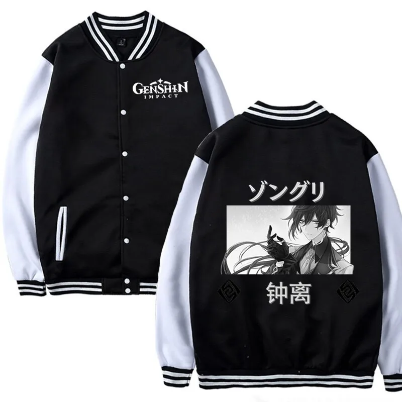 

Anime Genshin-Impact Printed Jackets Boys Girls Sweatshirt Baseball Jacket Men/Women Streetwear Mens Fashion Baseball Jacket