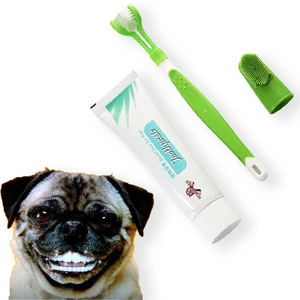 Dog Pet Toothbrush Things Goods Toothpaste Dental Silicone Teeth Accessories Supplies For Stone Clean Care Washing Dogs Cats