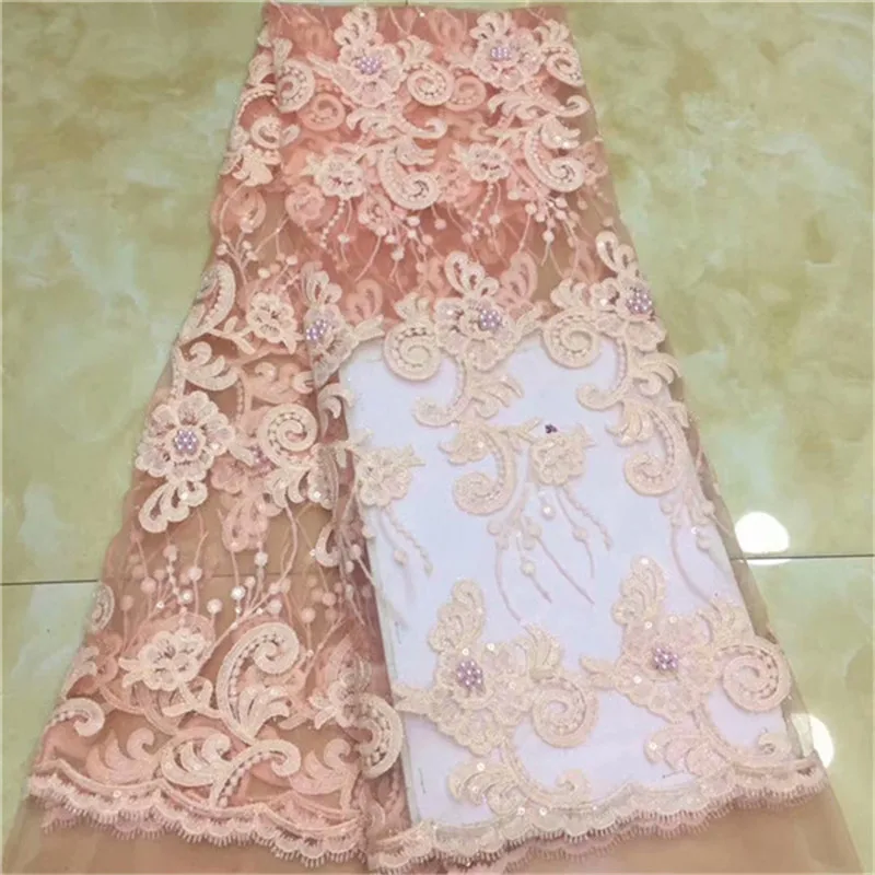 2019 африканская Высококачественная французская нигерийская сетка с блестками