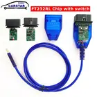 OBD2 USB автомобильный диагностический кабель с переключателем USB интерфейс и FTDI FT232RLRQ чип для VAG для Fiat KKL Автомобильный сканер Ecu Инструмент