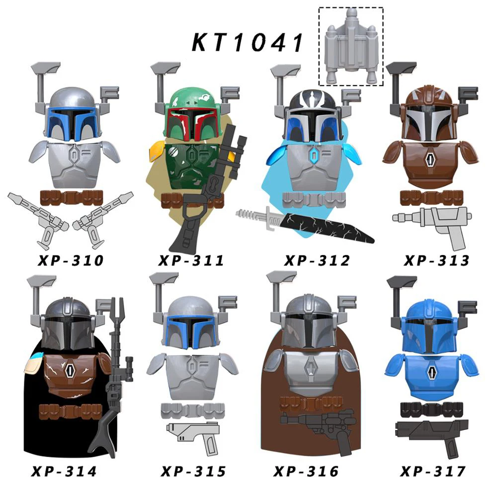 8 шт./компл. Звездные строительные блоки куклы мандалорианы коллекционные