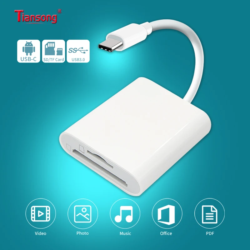 USB3.0 передача OTG телефон Aux адаптер USB C Тип для TF SD 2 в 1 кардридер Redmi note 8 pro Google pixel One