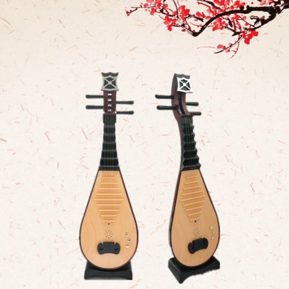 

1pc Instrument Model Simulation Chinese Lute Ancient Costume Decor Random Style