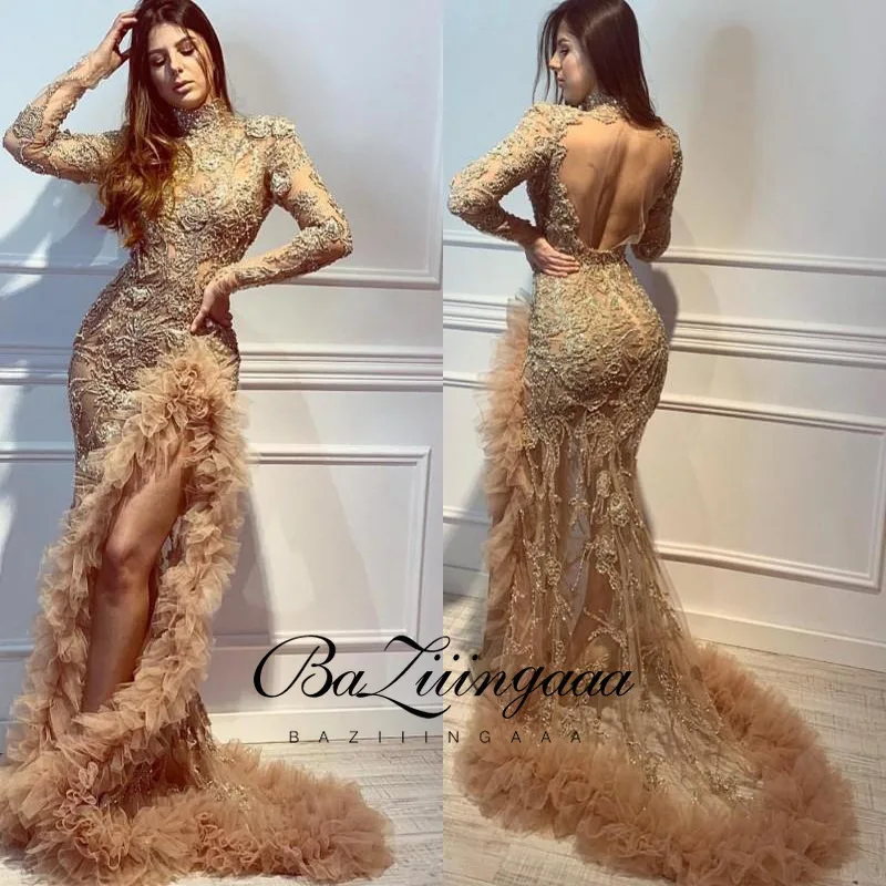 

Hi Shy Bridal Luxury Evening Dresses Long Woman Gown 2021 Sequins Robe De Soir Parties Plus Size Bride Dress Prom Party Gowns