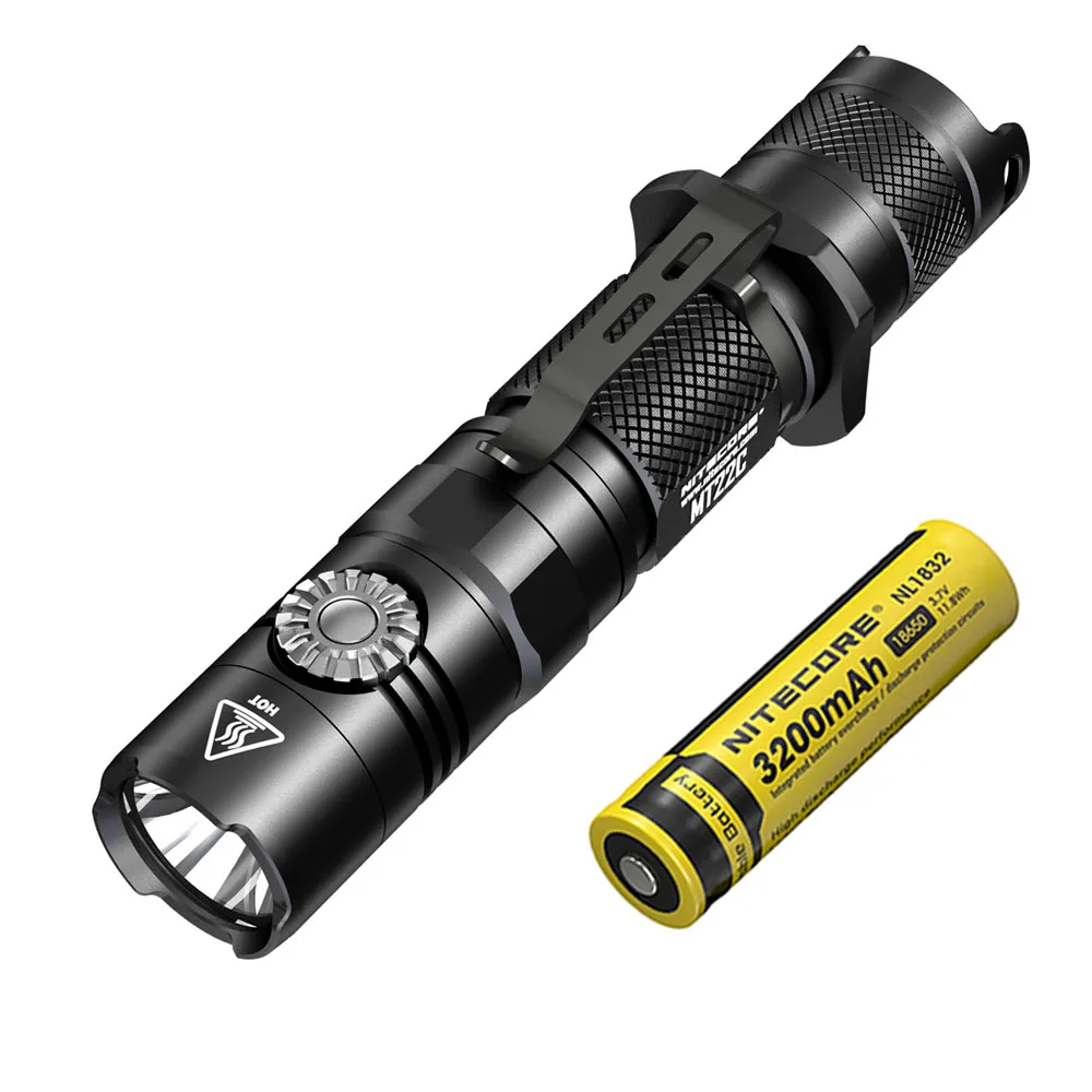 NITECORE MT22C поворотный переключатель фонарик CREE XP-L HD V6 max 1000 люмен луч бросок 185 М Спорт на открытом воздухе тактический фонарь - Испускаемый цвет: MT22C NL1832
