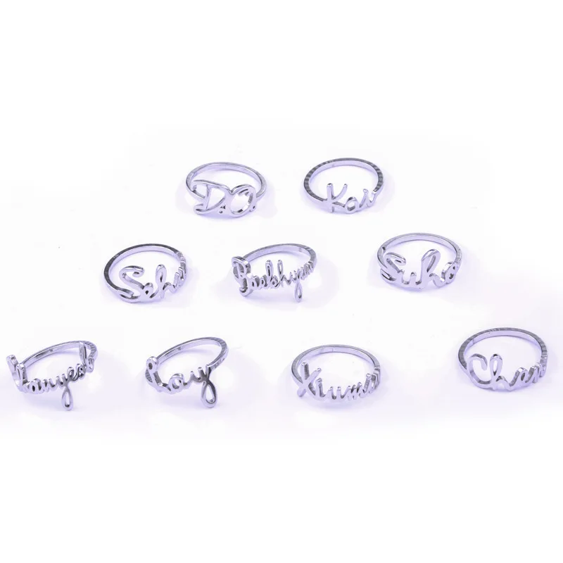 

EXO BAEKHYUN KAI CHANYEOL Name Letter Finger Rings