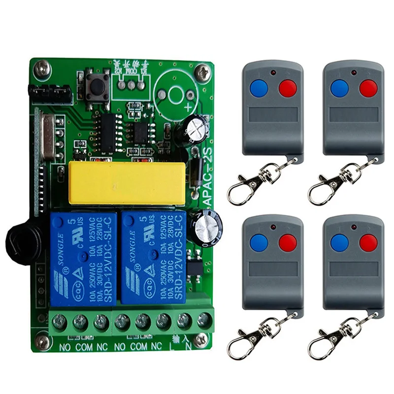 C 220 В 2 канала радиочастотная беспроводная система дистанционного управления