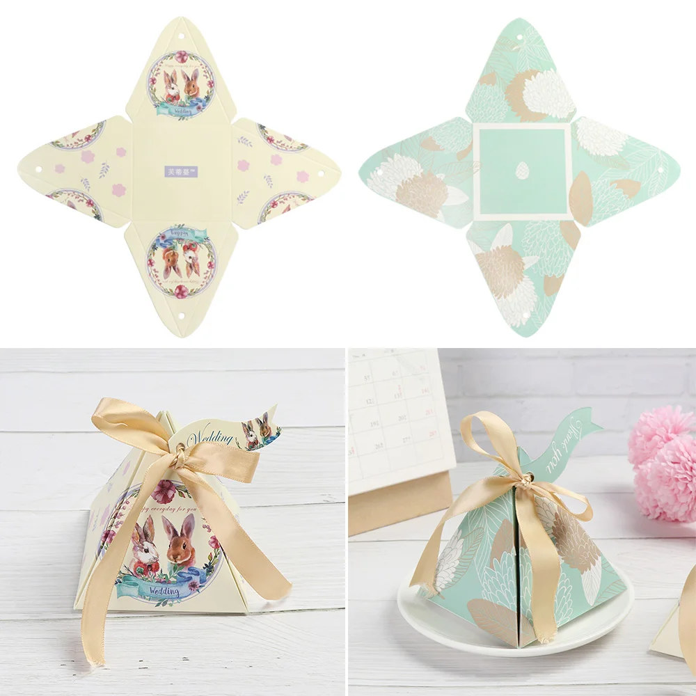 5 шт. вечерние коробки для конфет с пасхальным Кроликом Подарочная сумка посылка