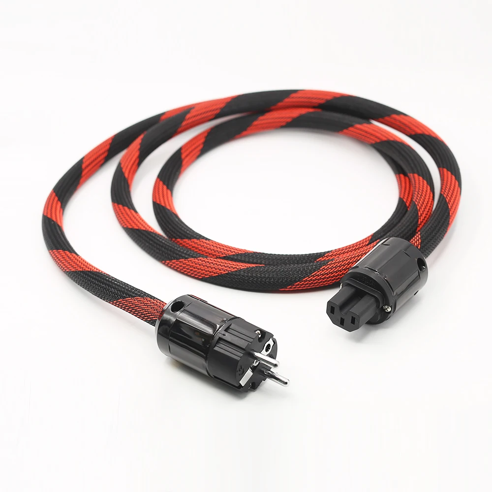 power cable two core silver plated power cord with eu plug ac cable line hifi audio amp cable au us plugs power cable free global shipping