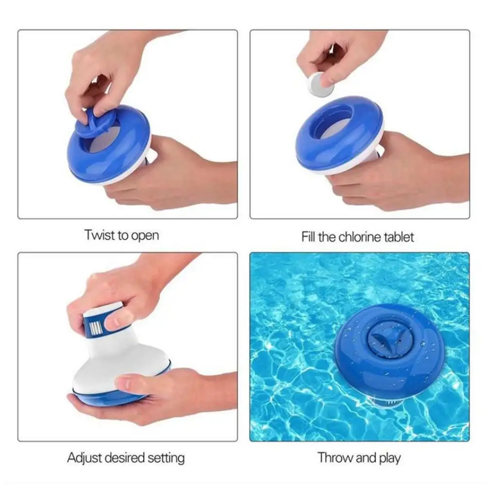 

150Pcs/box Pool Cleaning Effervescent Chlorine Tablets Cage Disinfectant Swimming Pool Clarifier Multifunctional Cleaning Tool