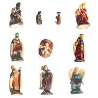 10 piece nativity set rustic resin crafts decorations for jesus christianity religious figures resin decorations christmas reli