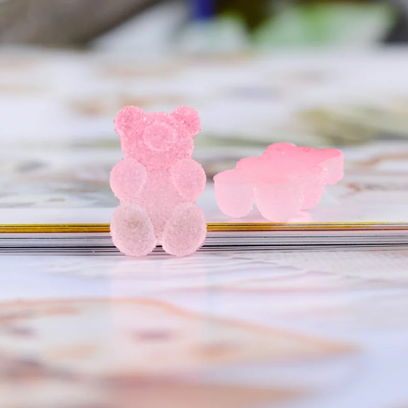 20 шт. 17*11 мм Разноцветные эпоксидные смолы Мармеладные медведи для аксессуаров