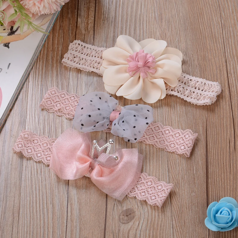 

Lioraitiin 3 Pcs/Set Baby Headband Fashionable Widened Headband Headwear Hair Accessories for Girls