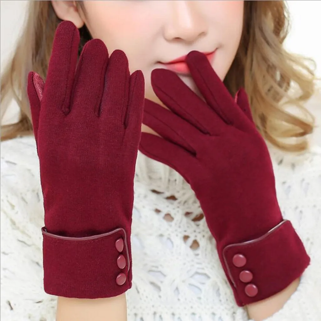 

Women Full Finger Wool Gloves Faux Rabbit Thicken Winter Warm Touch Screen Mittens Female Cashmere Gloves Hand Warmer Outdoor