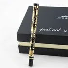 Высококачественная чернильная ручка JINHAO 5000 с тиснением черного и Золотого Дракона, канцелярские принадлежности, школьные и офисные ручки для письма