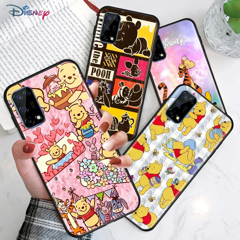 

Disney Cartoon Animation Pooh Bear For Honor V9 Play 3E 8S 8C 8X MAX 8A 2020 Prime 8 7S 7A Pro 7C TPU Silicone Black Phone Case