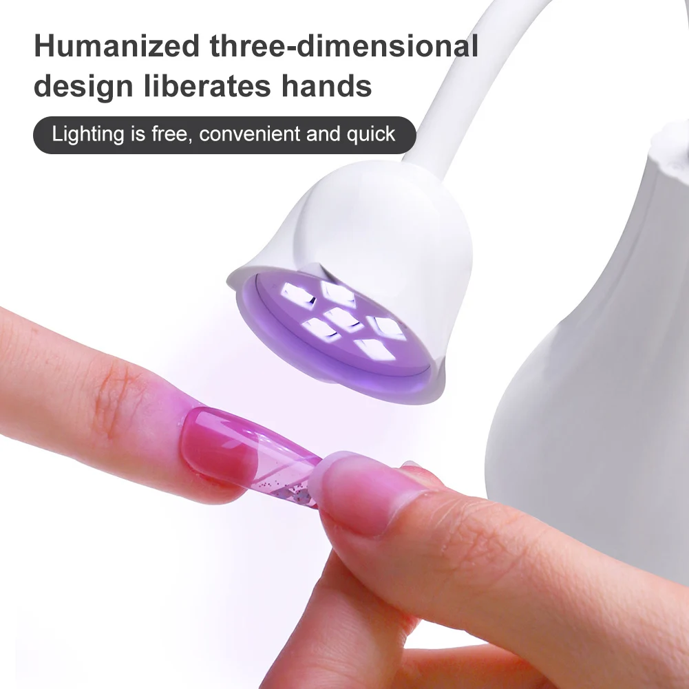 Мини-лампа для ногтей аккумуляторная УФ/Светодиодная лампа быстросохнущий клей